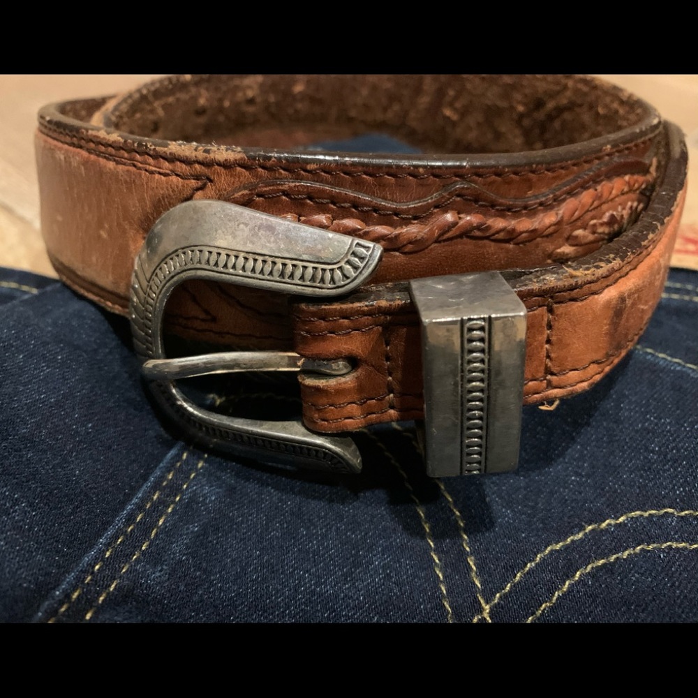 Vintage wester leather belt